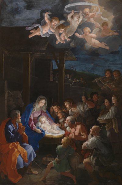 Die Geburt Christi bei Nacht, 1640 von Guido Reni